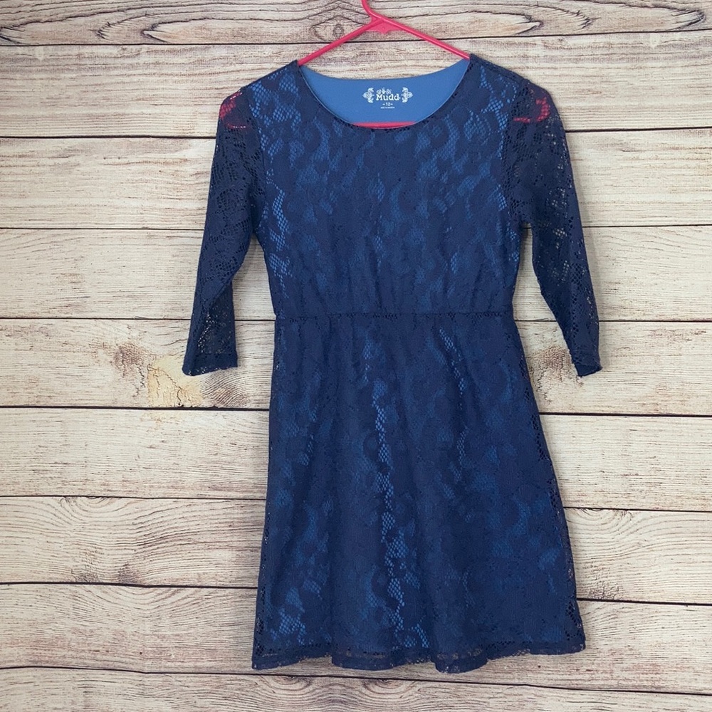 Mudd Blue lace dress